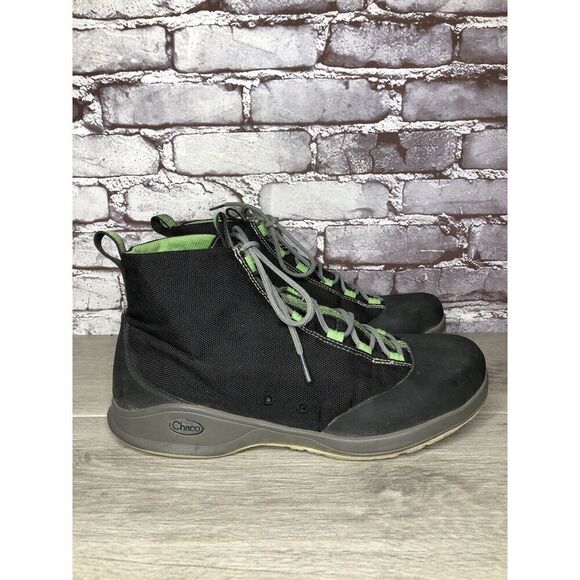 Chaco Tedinho Bulloo Black Canvas Green Lace Up Hiking Boots Men Sz 11M US/44EU - Picture 12 of 16